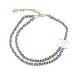 Chanel Necklace CC Logo Charm Denim B 25 P Choker