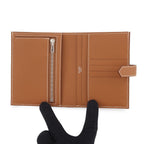 Hermes Bifold Wallet Bearn Compact Gold Silver Epsom