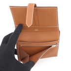 Hermes Bifold Wallet Bearn Compact Gold Silver Epsom