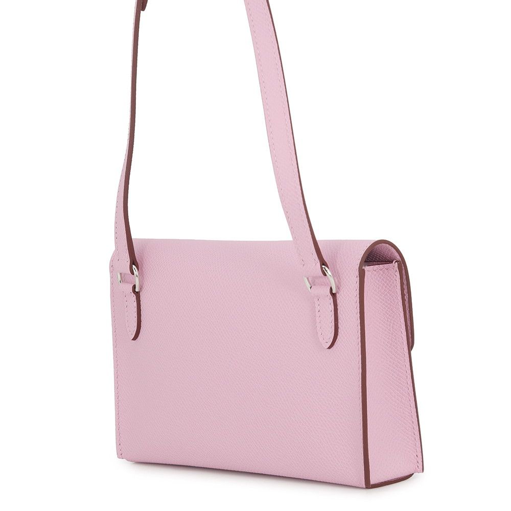Hermes Wallet on Chain Nap To Go Mauve Sylvestre Silver Epsom