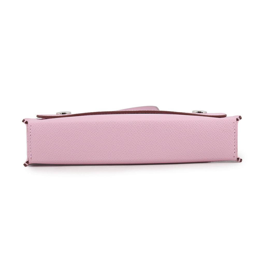 Hermes Wallet on Chain Nap To Go Mauve Sylvestre Silver Epsom