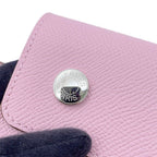 Hermes Wallet on Chain Nap To Go Mauve Sylvestre Silver Epsom