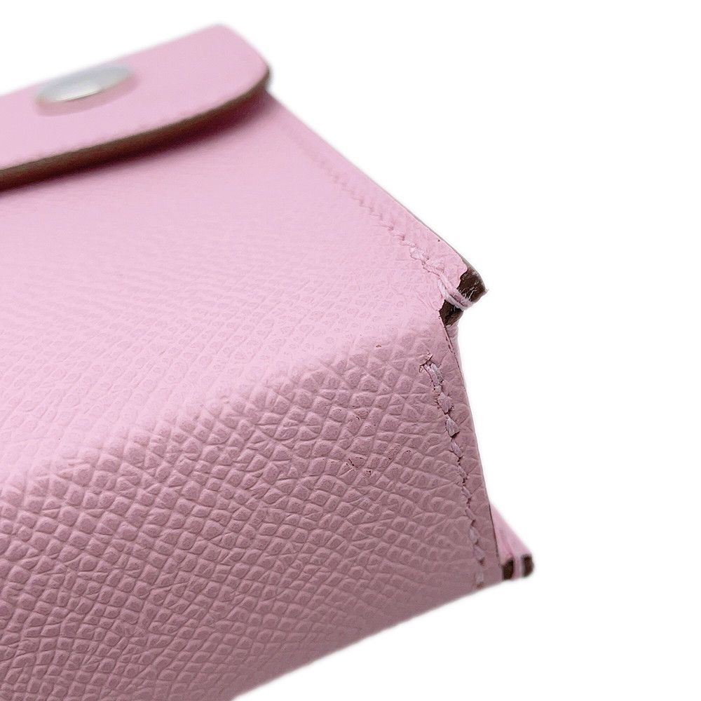 Hermes Wallet on Chain Nap To Go Mauve Sylvestre Silver Epsom