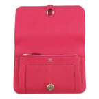 Hermes Wallet Dogon GM Duo Framboise Silver Togo