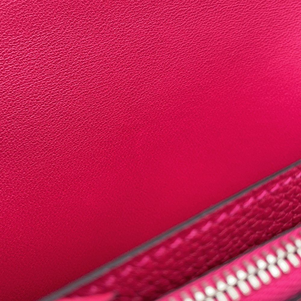 Hermes Wallet Dogon GM Duo Framboise Silver Togo