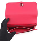 Hermes Wallet Dogon GM Duo Framboise Silver Togo