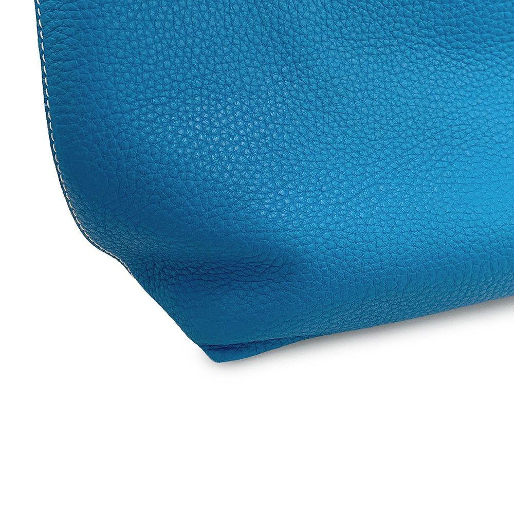 Hermes Tote Bag Double Sens 28 Etain Blue Zanzibar Taurillon Clemence Reversible