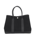 Hermes Tote Bag Garden Party TPM Black Silver Toilet Blanc Negonda