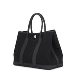 Hermes Tote Bag Garden Party TPM Black Silver Toilet Blanc Negonda