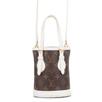 Louis Vuitton Monogram Nano Bucket White 2-Way Shoulder Bag