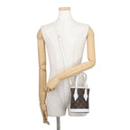 Louis Vuitton Monogram Nano Bucket White 2-Way Shoulder Bag