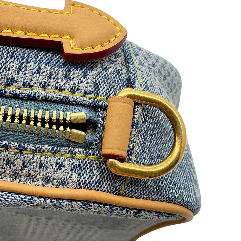 Louis Vuitton Shoulder Bag Damier Denim Cotton Chess