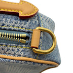 Louis Vuitton Shoulder Bag Damier Denim Cotton Chess