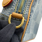 Louis Vuitton Shoulder Bag Damier Denim Cotton Chess