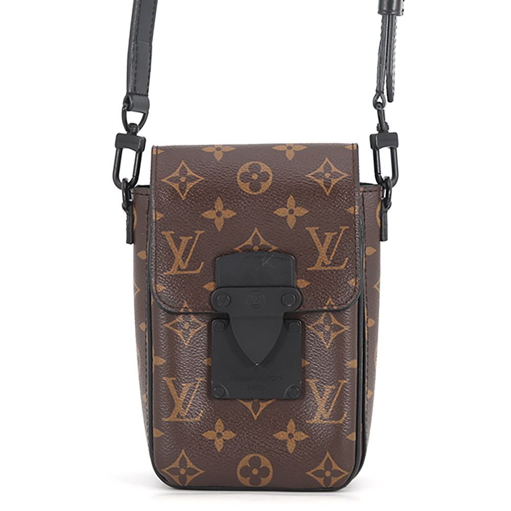 Louis Vuitton Shoulder Bag Monogram Macassar S Lock Vertical Wearable Wallet