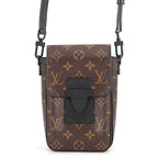 Louis Vuitton Shoulder Bag Monogram Macassar S Lock Vertical Wearable Wallet