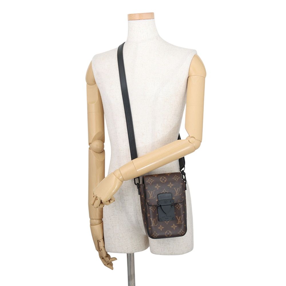 Louis Vuitton Shoulder Bag Monogram Macassar S Lock Vertical Wearable Wallet