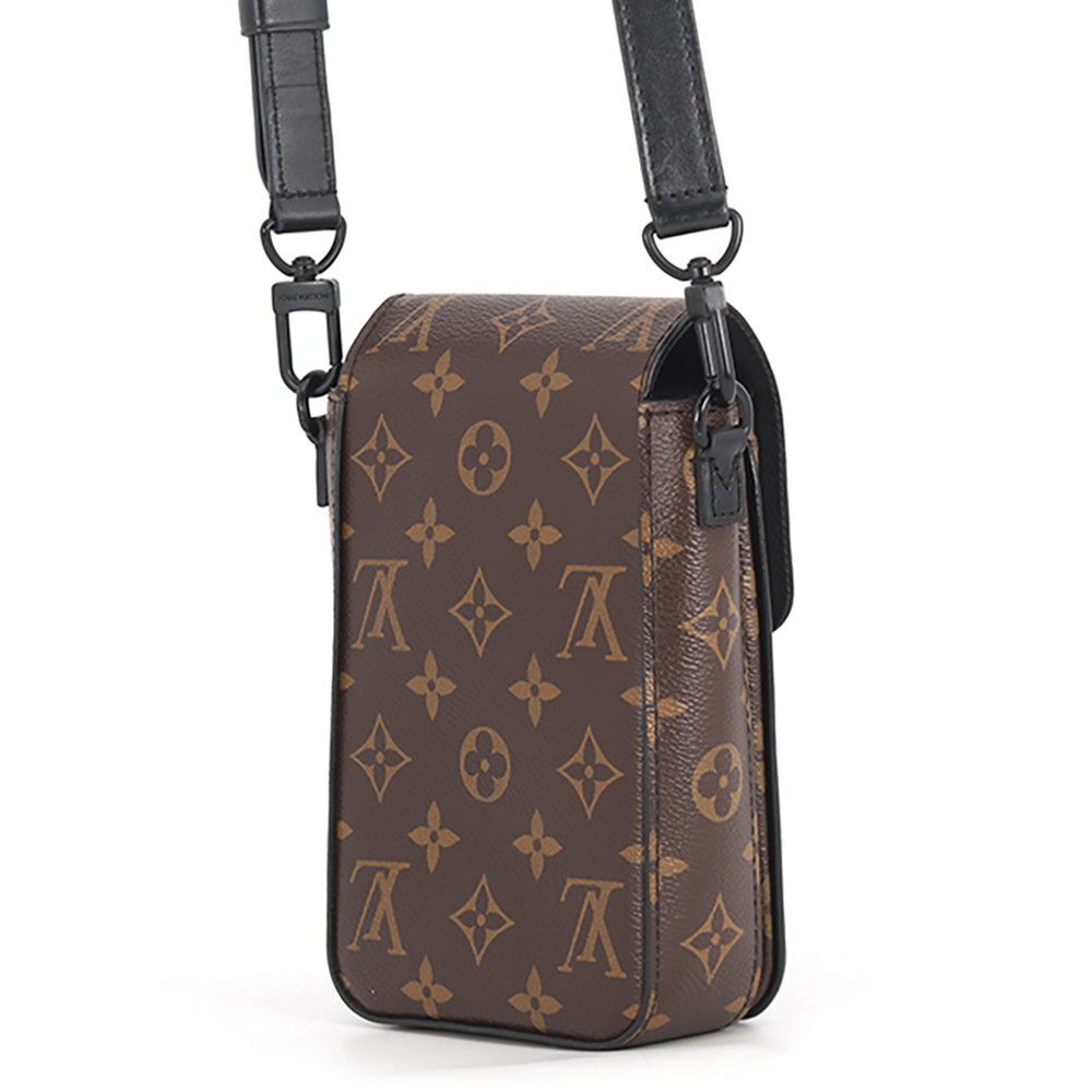 Louis Vuitton Shoulder Bag Monogram Macassar S Lock Vertical Wearable Wallet