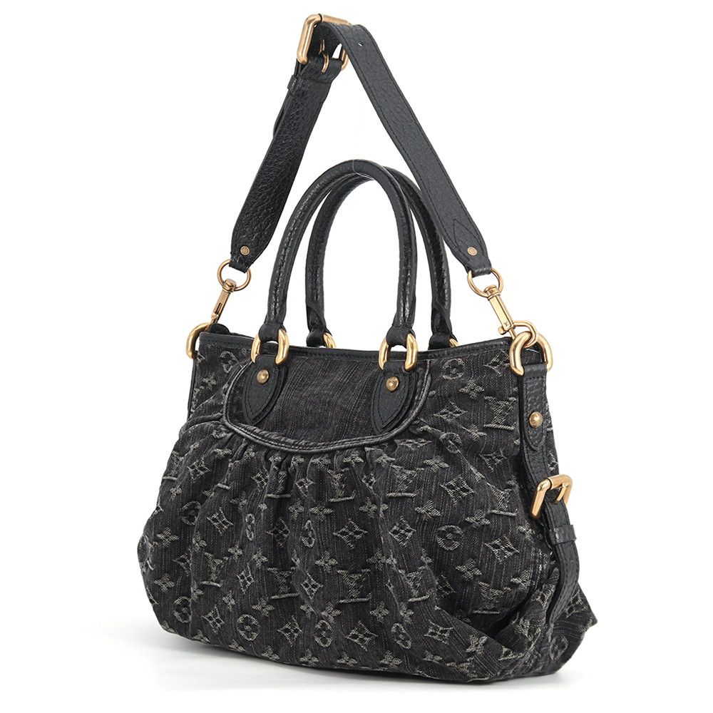 Louis Vuitton Monogram Denim Neo Caby MM 2-Way Shoulder Bag Black