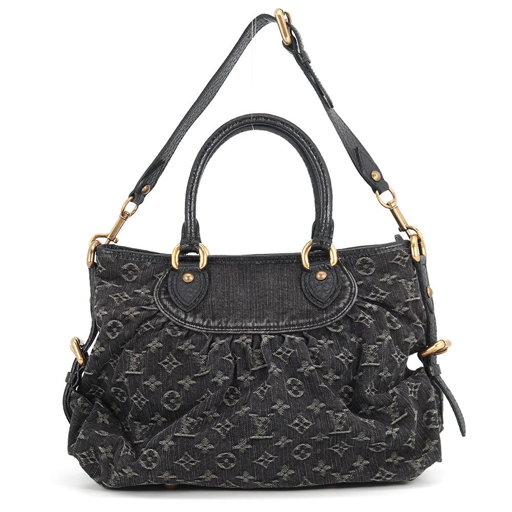 Louis Vuitton Monogram Denim Neo Caby MM 2-Way Shoulder Bag Black