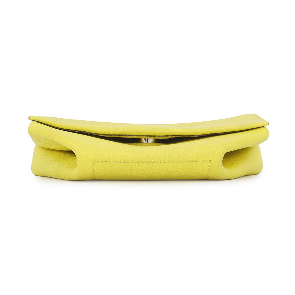 Hermes Clutch Opry Lime Silver Chevre Mysore