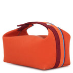 Hermes Pouch Bride-a-Brac Pavillon PM Orange Silver Canvas Case