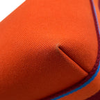 Hermes Pouch Bride-a-Brac Pavillon PM Orange Silver Canvas Case
