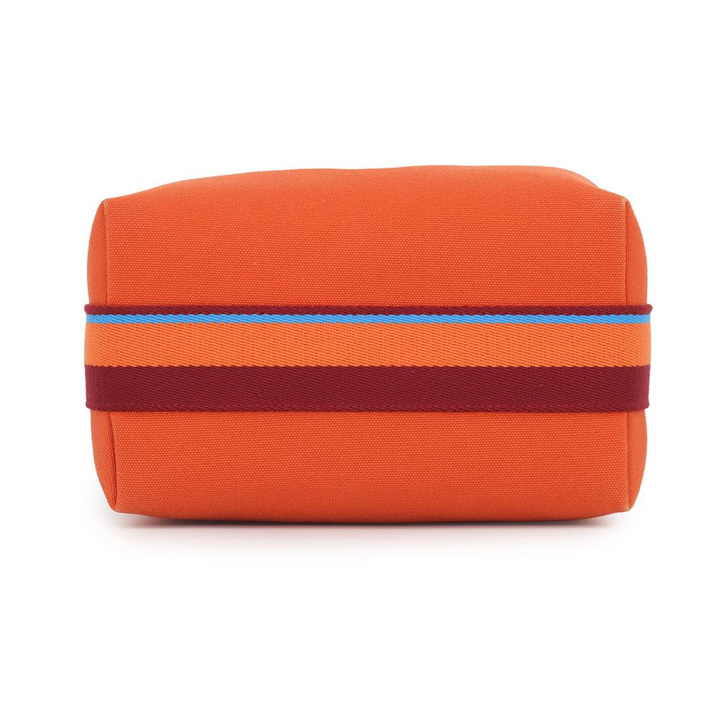 Hermes Pouch Bride-a-Brac Pavillon PM Orange Silver Canvas Case