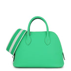 Hermes Bolide 25 Sangururi Vert Comic Fizz Silver Epsom 2-Way Handbag