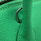 Hermes Bolide 25 Sangururi Vert Comic Fizz Silver Epsom 2-Way Handbag