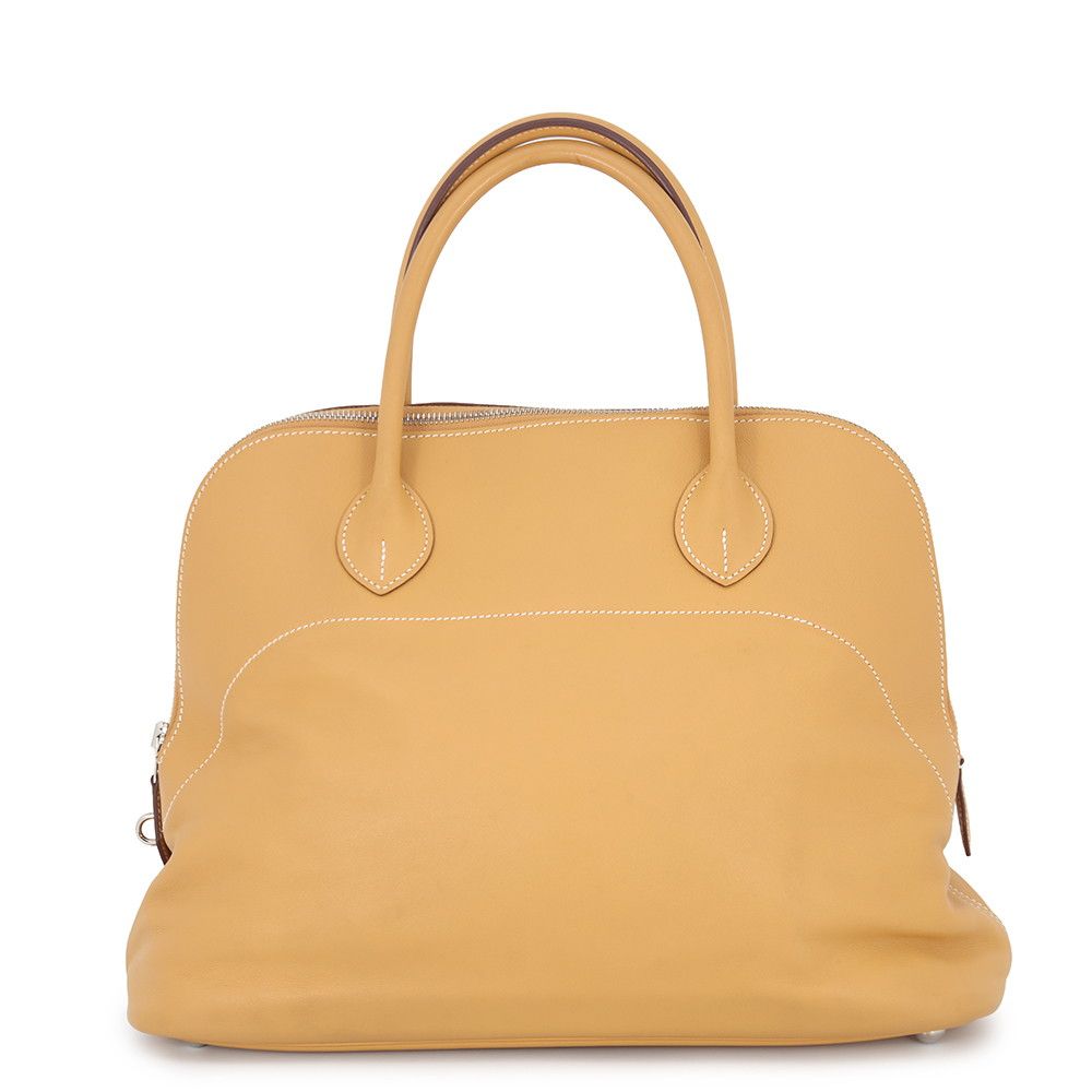 Hermes Handbag Bolide Relax 35 Caliu Silver Veau Sikkim