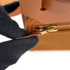 Hermes Shoulder Bag Herbag Zip Mini Fauve Gold Toile Ash Vache Hunter