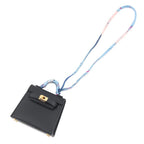Hermes Bag Charm Kelly Twilly Black Gold Tadelakt Silk