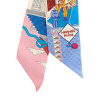 Hermes la Maison Des Carres Des Carre Silk Twill Scarf White