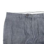 Hermes Striped Linen Wide Pants Straight 10 46 Gray — view 3