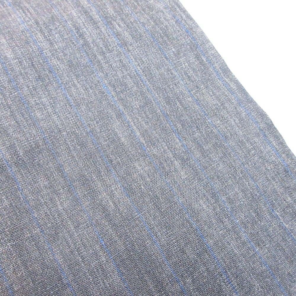 Hermes Striped Linen Wide Pants Straight 10 46 Gray — view 5