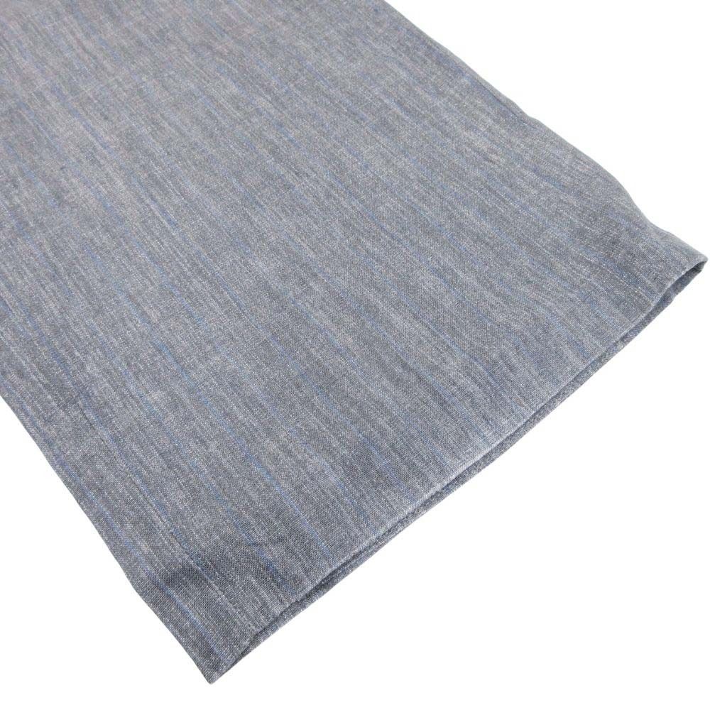 Hermes Striped Linen Wide Pants Straight 10 46 Gray — view 4