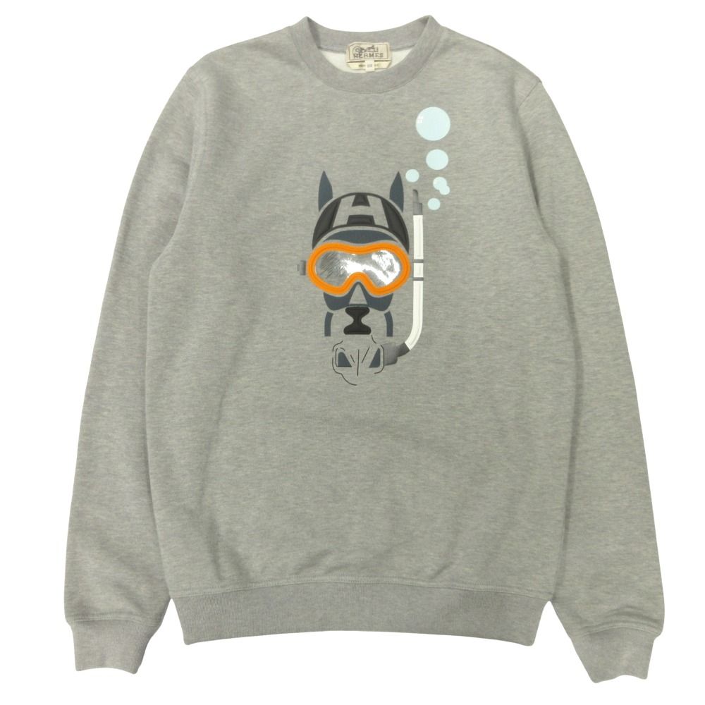 Hermes Scub'h Scub Ash Sweatshirt Shirt Diver Horse Xxs Gray