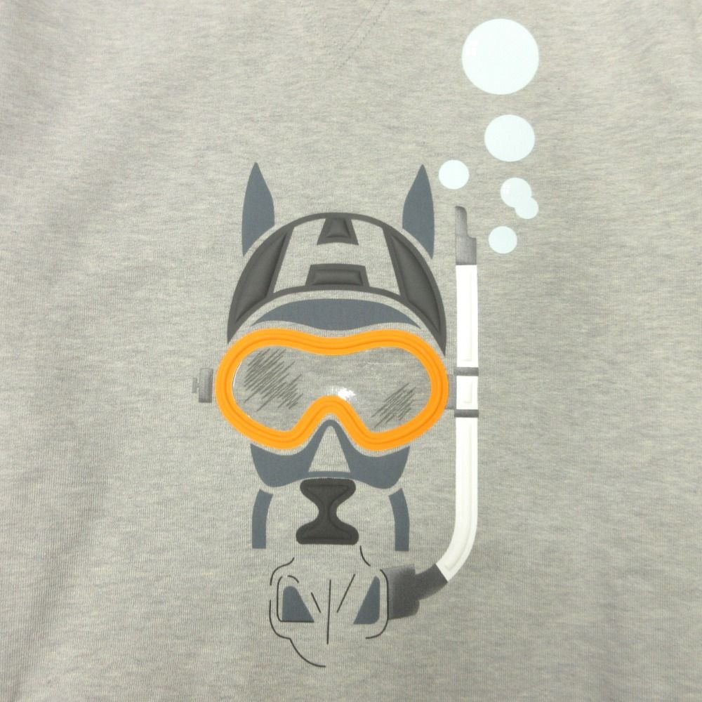 Hermes Scub'h Scub Ash Sweatshirt Shirt Diver Horse Xxs Gray — view 3