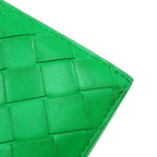Bottega Veneta Lambskin Leather Intrecciato Wallet Bifold Paraquito Green