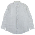 Hermes Striped Linen Shirt Top Long Sleeve Series Button 43 17 Light Gray