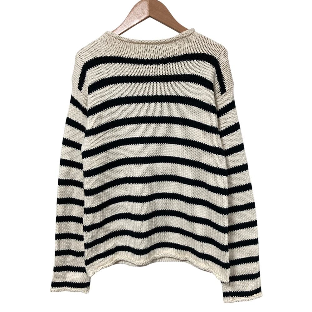 Dior Cotton Cashmere Border Knit Sweater 36 Beige — view 2