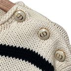 Dior Cotton Cashmere Border Knit Sweater 36 Beige — view 4