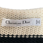 Dior Cotton Cashmere Border Knit Sweater 36 Beige — view 5