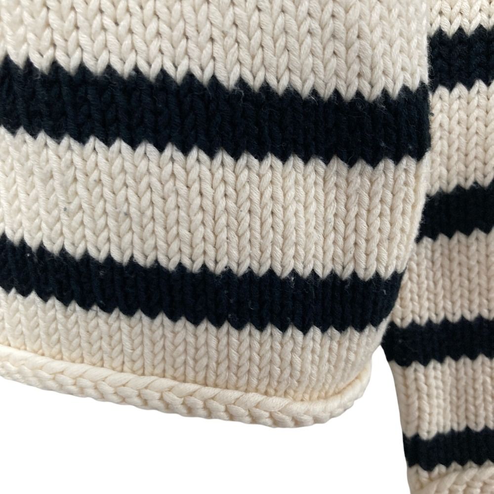 Dior Cotton Cashmere Border Knit Sweater 36 Beige — view 8