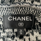 Chanel Pile CC Logo Poncho Coat 34 36 Black Gray — view 5