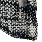 Chanel Pile CC Logo Poncho Coat 34 36 Black Gray — view 4
