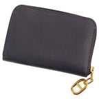 Hermes Chaine D'ancre Zip Azap Compact Wallet Blue Nuit