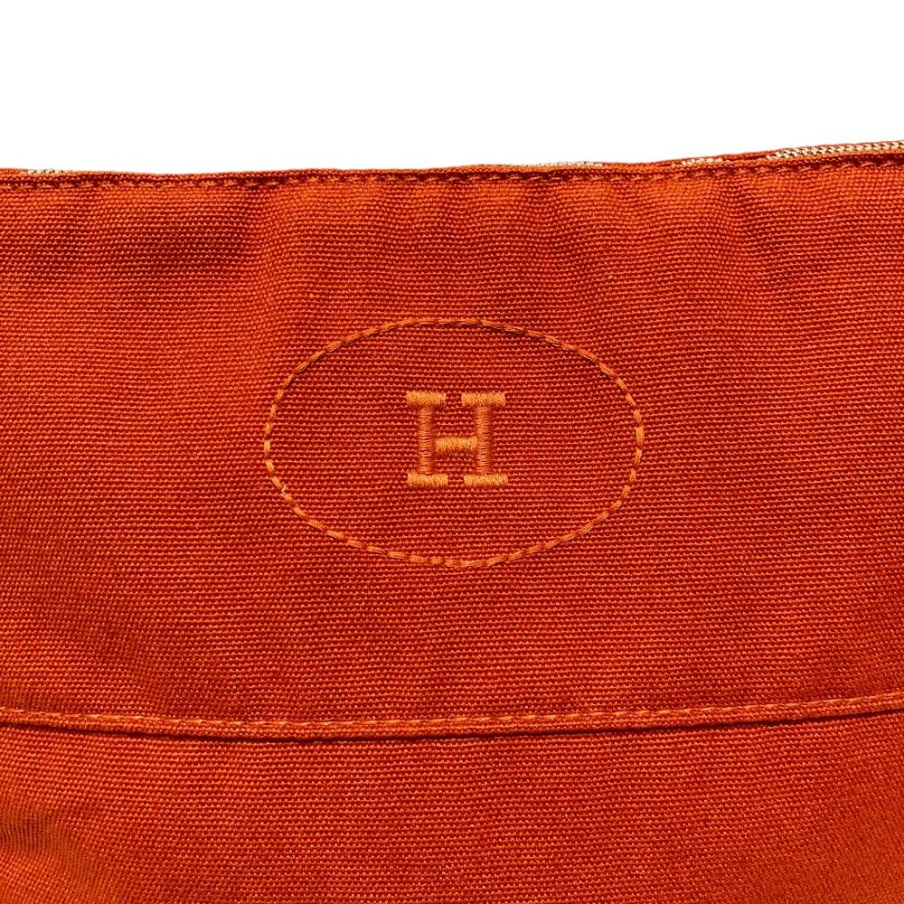Hermes Canvas Bolide Pouch 31 Orange
