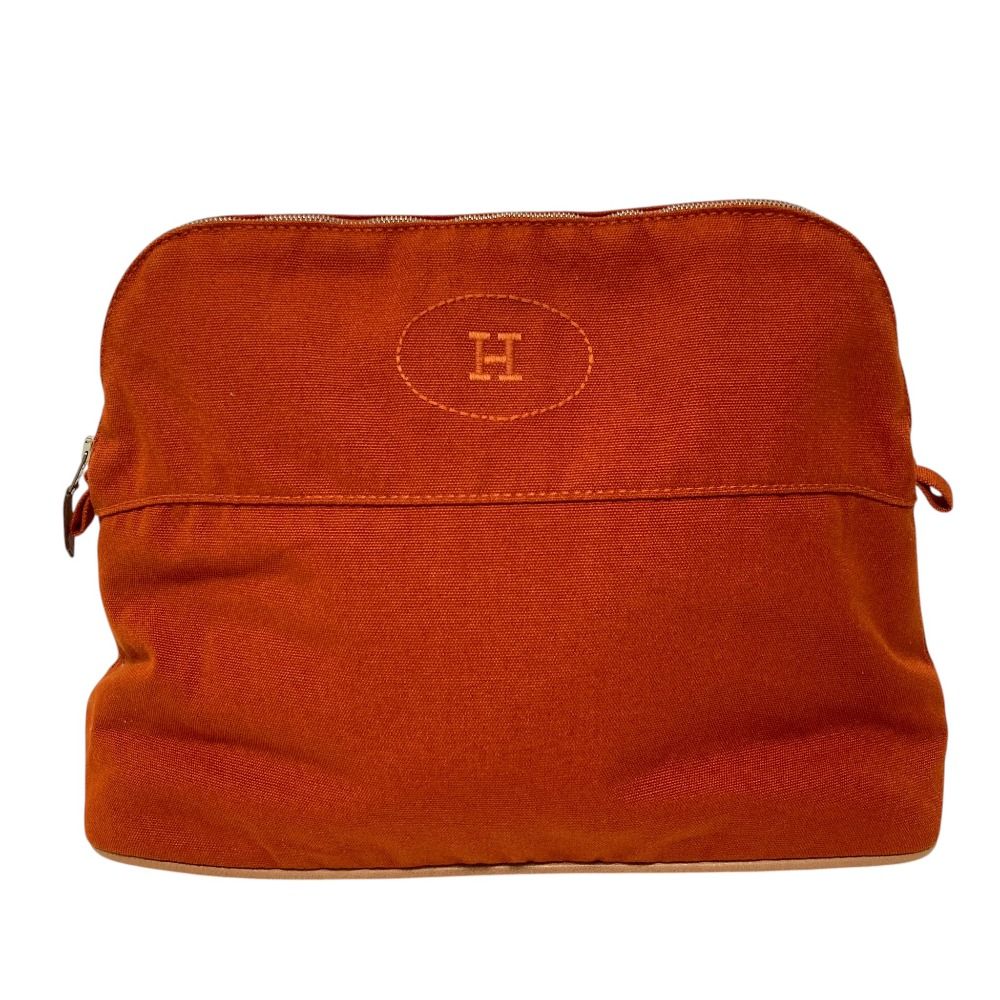 Hermes Canvas Bolide Pouch 31 Orange